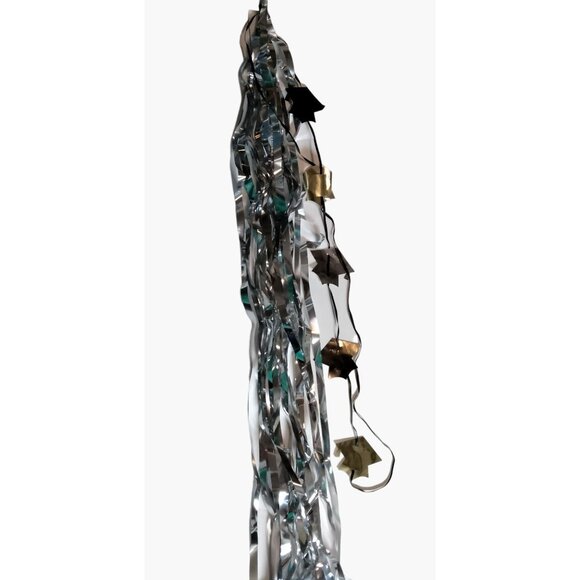 Graduation Balloon Tassel Black Silver 36 in Streamers Open house - Picture 1 of 9